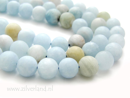 10mm Aquamarijn Edelstenen Kralen- Mat