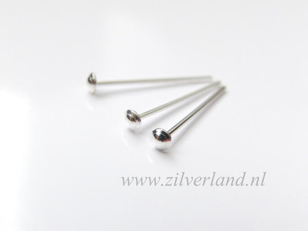 10 Stuks 0,80mm x 2,0cm Sterling Zilveren Nietstiften