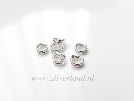 10 Stuks Sterling Zilveren Splitringetjes 4mm