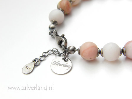 Handgemaakte Edelsteen Armband met Roze Opaal