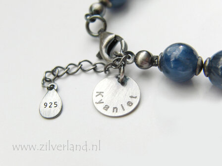 Handgemaakte Armband met Kyaniet Edelstenen
