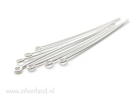 10 Stuks 0,80x5,0cm Sterling Zilveren Kettelstiften