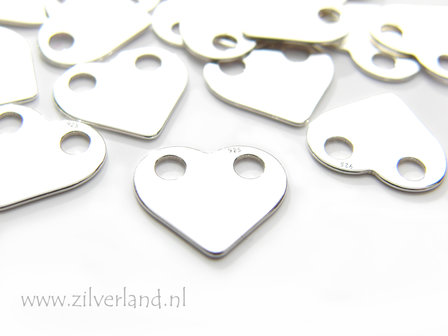 Sterling Zilveren Hanger- Hart 2 Gats