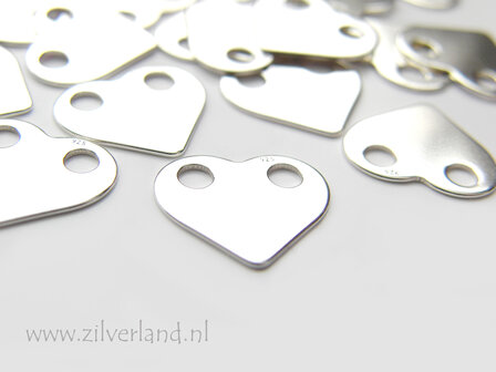 Sterling Zilveren Hanger- Hart 2 Gats
