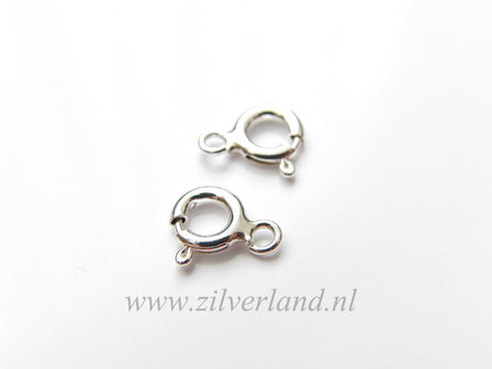 6mm Sterling Zilveren Veerring Slotje
