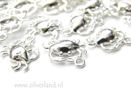 1 Stuk Sterling Zilveren Hanger- Krab