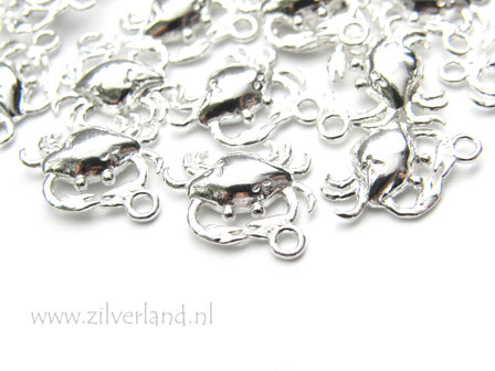 1 Stuk Sterling Zilveren Hanger- Krab