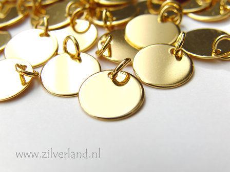 10mm-0,50mm Sterling Zilveren Hanger- Rond Verguld