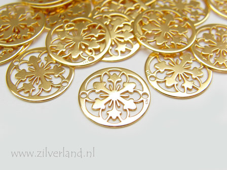 15mm Sterling Zilveren Chandelier/Connector- Verguld