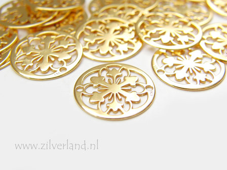 15mm Sterling Zilveren Chandelier/Connector- Verguld