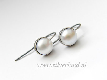 Handgemaakte Zilveren Oorbellen met Parels