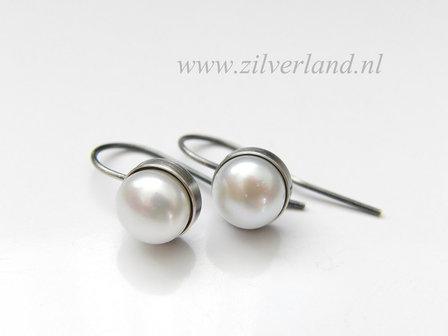 Handgemaakte Zilveren Oorbellen met Parels