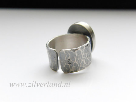 -Handgemaakte Sterling Zilveren Ring met Labradoriet