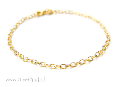 19,5cm Sterling Zilveren Armband- Verguld