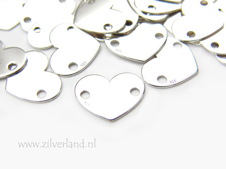 1 Stuk Sterling Zilveren Hanger/Connector- Hart