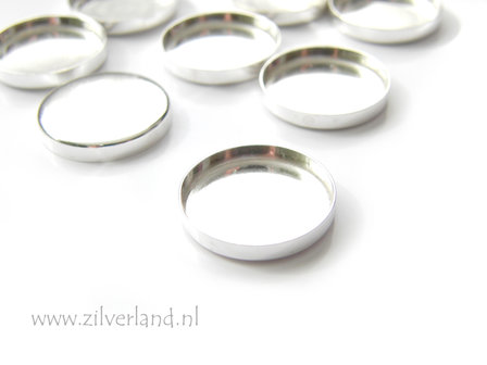  1 Stuk 18mm Sterling Zilveren Zetbakje