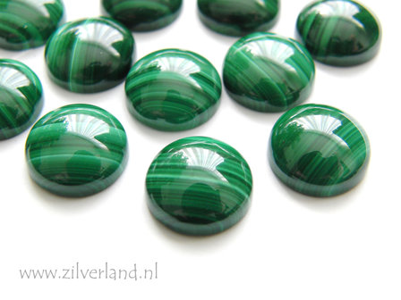 1 Stuk 12mm Malachiet Cabochon