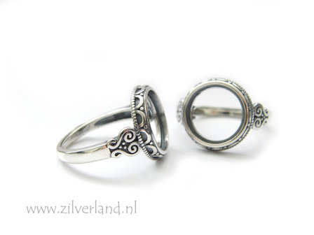 Sterling Zilveren Ring voor 12mm Cabochon