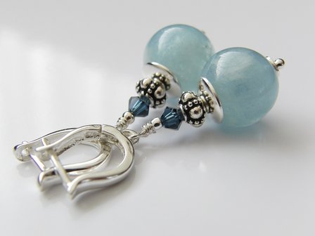 Edelstenen Oorbellen met Aquamarijn