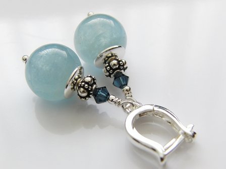 Edelstenen Oorbellen met Aquamarijn