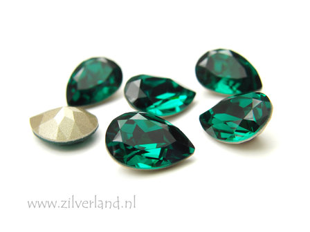 1 Stuk 14mm Swarovski Druppel &quot;Emerald&quot;
