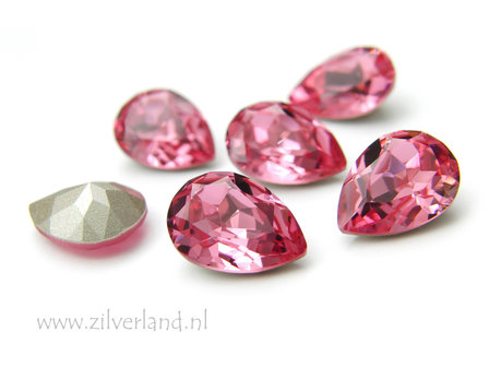 1 Stuk 14mm Swarovski Druppel &quot;Rose&quot;