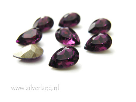 1 Stuk 10mm Swarovski Druppel &quot;Amethyst&quot;