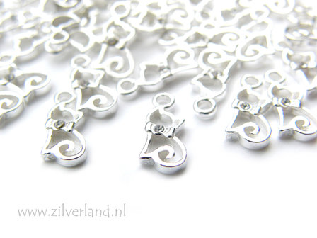 1 Stuk Sterling Zilveren Hangertje- Kat