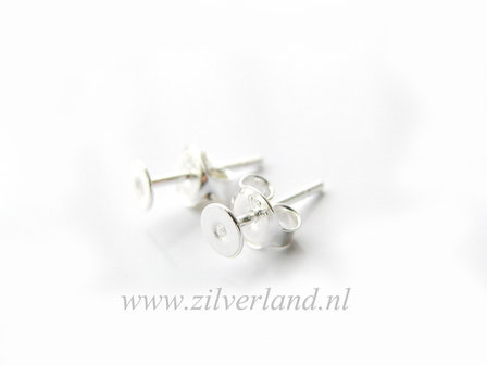 Sterling Zilveren Oorstekers 4mm