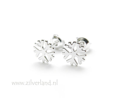 Sterling Zilveren Oorstekers- Sneeuwvlokjes