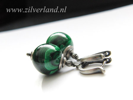 Edelstenen Oorbellen met Malachiet