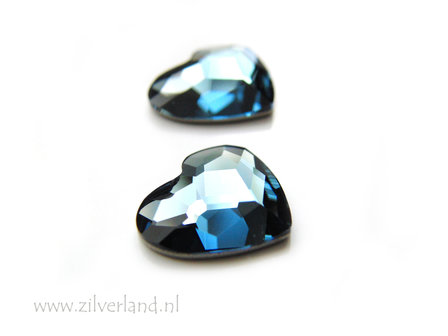 1 Stuk 14mm Swarovski Heart &quot;Denim Blue&quot;