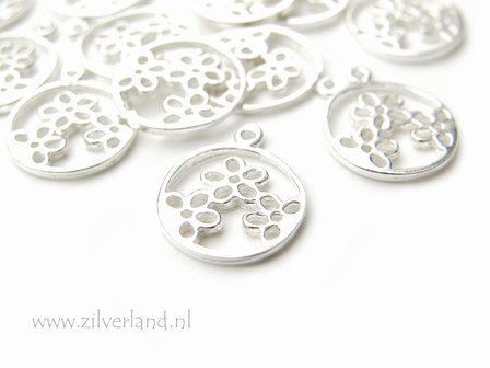 Sterling Zilveren Hanger- Bloemetjes
