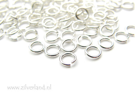 10 Stuks 0,80x4,60mm Sterling Zilveren Montageringen