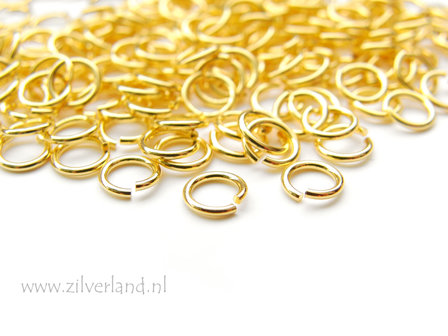 10 Stuks 1,0x6,0mm Sterling Zilveren Montagering- Verguld