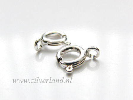  8mm Sterling Zilveren Veerring Slot