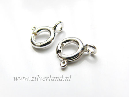  8mm Sterling Zilveren Veerring Slot