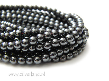 4mm Hematiet Edelstenen Kralen