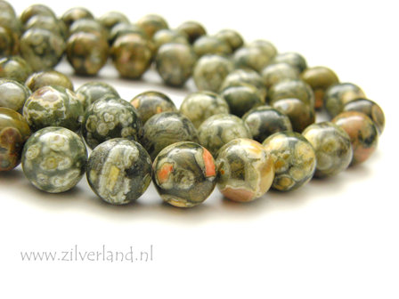 10mm Regenwoud Rhyoliet Jaspis Edelstenen Kralen- A Kwaliteit