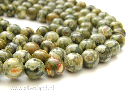 10mm Regenwoud Rhyoliet Jaspis Edelstenen Kralen- A Kwaliteit
