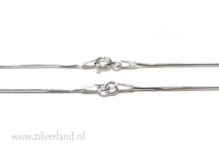 0,90mm Sterling Zilveren Slangencollier- 41cm