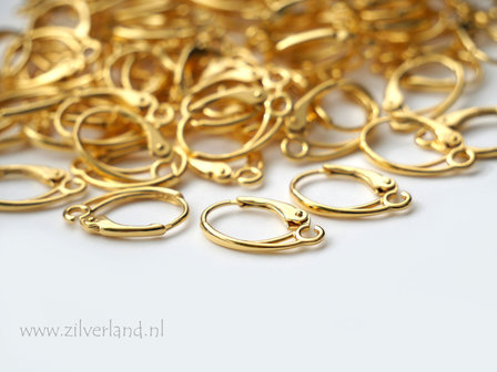 Sterling Zilveren Oorhaken- Verguld