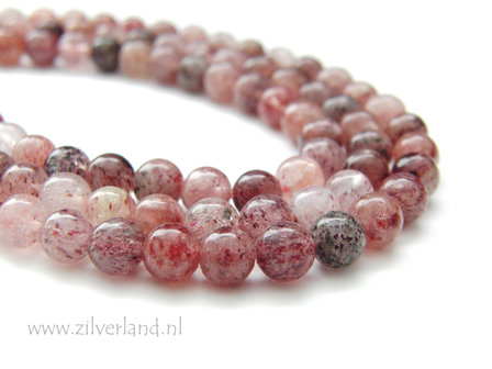 6mm Strawberry Quartz Kralen