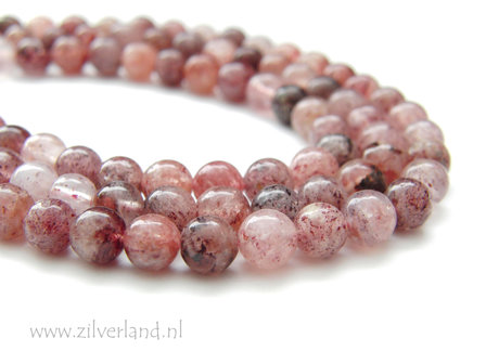 6mm Strawberry Quartz Kralen