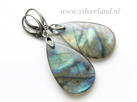 Edelstenen Oorbellen met Labradoriet