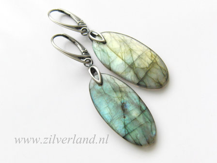 Edelstenen Oorbellen met Labradoriet