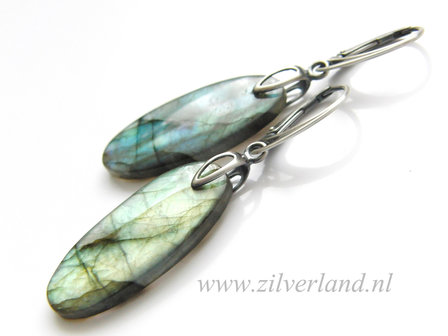 Edelstenen Oorbellen met Labradoriet