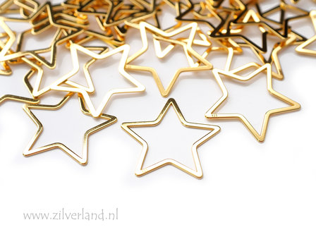 Sterling Zilveren Hanger/Connector- Ster Verguld