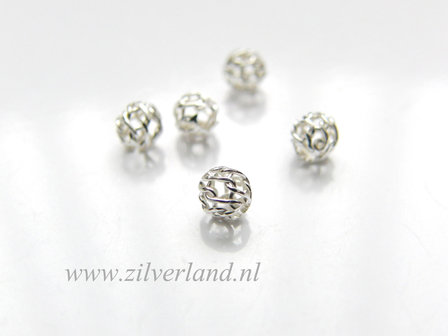 50 Stuks 4mm Sterling Zilveren Kralen