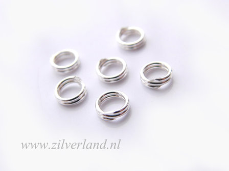 10 Stuks Sterling Zilveren Splitringetjes 6mm